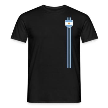 Argentinien Geschenk Argentina Argentine Flagge - Männer T-Shirt - Schwarz - Vorne - AI Model Male 178 light (178cm)