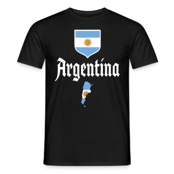 Argentinien Geschenk Argentina Argentine Flagge - Männer T-Shirt - Schwarz - Vorne - AI Model Male 178 light (178cm)