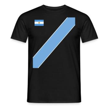 Argentine Cadeau Argentine Drapeau argentin - T-shirt homme - noir - Devant - AI Model Male 178 light (178cm)