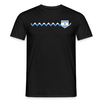 Argentinien Geschenk Argentina Argentine Flagge - Männer T-Shirt - Schwarz - Vorne - AI Model Male 178 light (178cm)