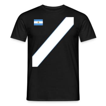 Argentine Cadeau Argentine Drapeau argentin - T-shirt homme - noir - Devant - AI Model Male 178 light (178cm)