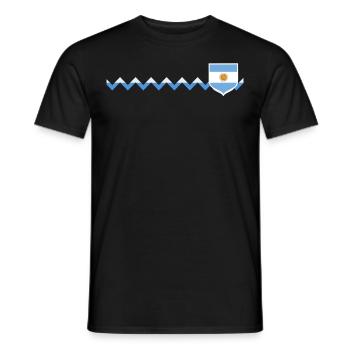 Argentine Cadeau Argentine Drapeau argentin - T-shirt homme - noir - Devant - AI Model Male 178 light (178cm)