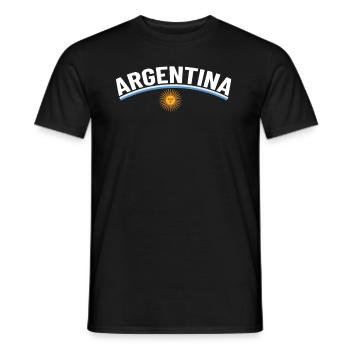 Argentinien Geschenk Argentina Argentine Flagge - Männer T-Shirt - Schwarz - Vorne - AI Model Male 178 light (178cm)