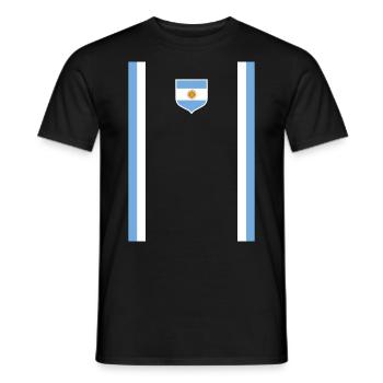 Argentine Cadeau Argentine Drapeau argentin - T-shirt homme - noir - Devant - AI Model Male 178 light (178cm)