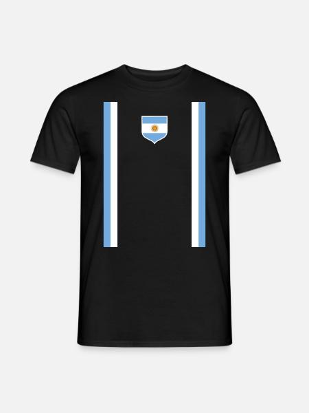 Argentinien Geschenk Argentina Argentine Flagge - Männer T-Shirt - Schwarz