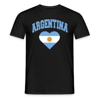 Argentine Cadeau Argentine Drapeau argentin - T-shirt homme - noir - Devant - AI Model Male 178 light (178cm)