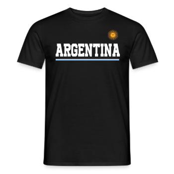 Argentine Cadeau Argentine Drapeau argentin - T-shirt homme - noir - Devant - AI Model Male 178 light (178cm)