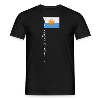 Argentine Cadeau Argentine Drapeau argentin - T-shirt homme - noir - Devant - AI Model Male 178 light (178cm)