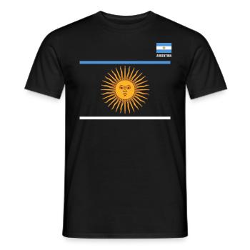 Argentine Cadeau Argentine Drapeau argentin - T-shirt homme - noir - Devant - AI Model Male 178 light (178cm)