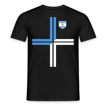 Argentinien Geschenk Argentina Argentine Flagge - Männer T-Shirt - Schwarz - Vorne - AI Model Male 178 light (178cm)