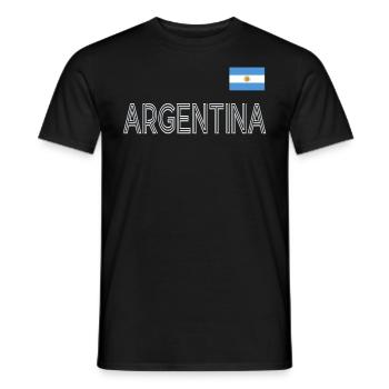 Argentinien Geschenk Argentina Argentine Flagge - Männer T-Shirt - Schwarz - Vorne - AI Model Male 178 light (178cm)