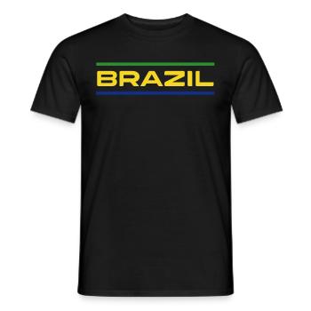 Brésil Brésil Maillot brésilien Rio de Janeiro - T-shirt homme - noir - Devant - AI Model Male 178 light (178cm)