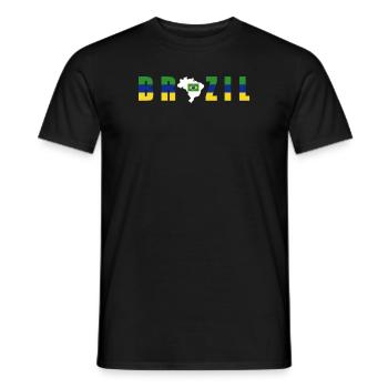 Brésil Brésil Maillot brésilien Rio de Janeiro - T-shirt homme - noir - Devant - AI Model Male 178 light (178cm)