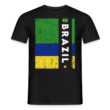 Brésil Brésil Maillot brésilien Rio de Janeiro - T-shirt homme - noir - Devant - AI Model Male 178 light (178cm)