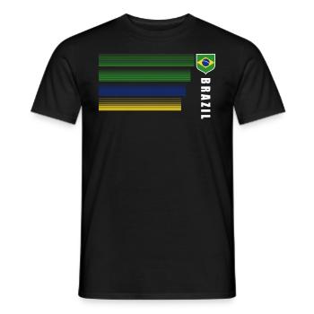 Brasilien Brazil shirt Brasilianer Rio de Janeirao - Männer T-Shirt - Schwarz - Vorne - AI Model Male 178 light (178cm)