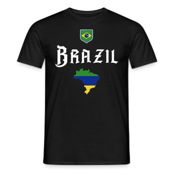 Brésil Brésil Maillot brésilien Rio de Janeiro - T-shirt homme - noir - Devant - AI Model Male 178 light (178cm)