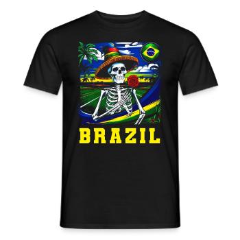 Brasilien Brazil shirt Brasilianer Rio de Janeirao - Männer T-Shirt - Schwarz - Vorne - AI Model Male 178 light (178cm)