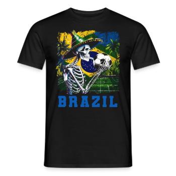 Brésil Brésil Maillot brésilien Rio de Janeiro - T-shirt homme - noir - Devant - AI Model Male 178 light (178cm)