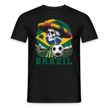 Brasilien Brazil shirt Brasilianer Rio de Janeirao - Männer T-Shirt - Schwarz - Vorne - AI Model Male 178 light (178cm)