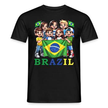 Brésil Brésil Maillot brésilien Rio de Janeiro - T-shirt homme - noir - Devant - AI Model Male 178 light (178cm)