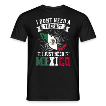 Mexico Mexico Mexican Gift Flag Football - Men's T-Shirt - black - Front - AI Model Male 178 light (178cm)