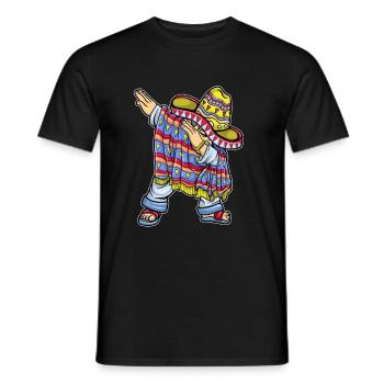 Mexico Mexico Mexican Gift Flag Football - Men's T-Shirt - black - Front - AI Model Male 178 light (178cm)