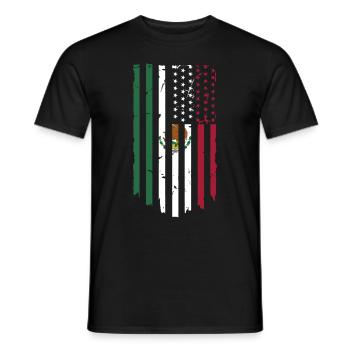 Mexiko Mexico Mexikaner Geschenk Flagge Fußball - Männer T-Shirt - Schwarz - Vorne - AI Model Male 178 light (178cm)