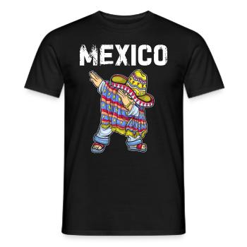 Mexico Mexico Mexican Gift Flag Football - Men's T-Shirt - black - Front - AI Model Male 178 light (178cm)