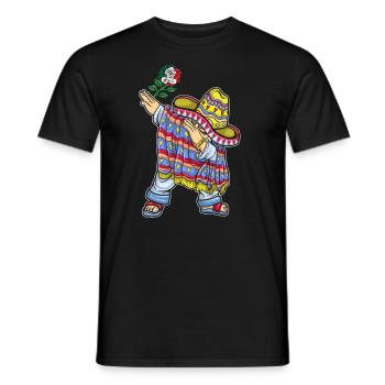Mexico Mexico Mexican Gift Flag Football - Men's T-Shirt - black - Front - AI Model Male 178 light (178cm)
