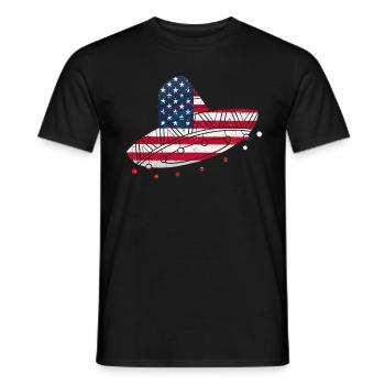 Mexiko Mexico Mexikaner Geschenk Flagge Fußball - Männer T-Shirt - Schwarz - Vorne - AI Model Male 178 light (178cm)
