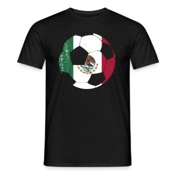 Mexiko Mexico Mexikaner Geschenk Flagge Fußball - Männer T-Shirt - Schwarz - Vorne - AI Model Male 178 light (178cm)