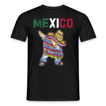 Mexique Mexique Cadeau mexicain Flag Football - T-shirt homme - noir - Devant - AI Model Male 178 light (178cm)