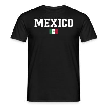 Mexiko Mexico Mexikaner Geschenk Flagge Fußball - Männer T-Shirt - Schwarz - Vorne - AI Model Male 178 light (178cm)