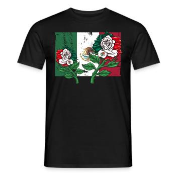 Mexiko Mexico Mexikaner Geschenk Flagge Fußball - Männer T-Shirt - Schwarz - Vorne - AI Model Male 178 light (178cm)