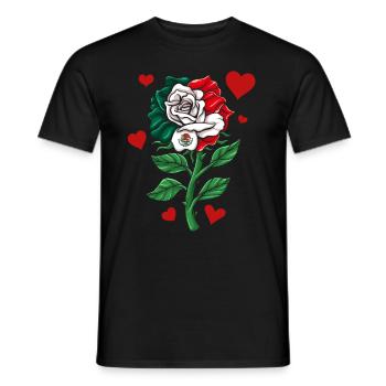 Mexiko Mexico Mexikaner Geschenk Flagge Fußball - Männer T-Shirt - Schwarz - Vorne - AI Model Male 178 light (178cm)