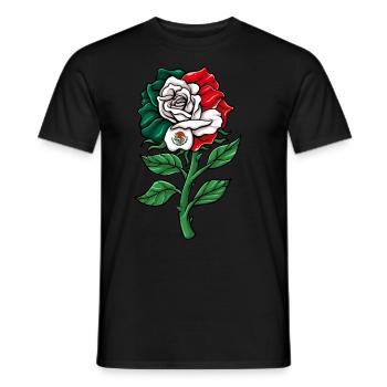 Mexiko Mexico Mexikaner Geschenk Flagge Fußball - Männer T-Shirt - Schwarz - Vorne - AI Model Male 178 light (178cm)