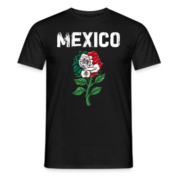 Mexiko Mexico Mexikaner Geschenk Flagge Fußball - Männer T-Shirt - Schwarz - Vorne - AI Model Male 178 light (178cm)