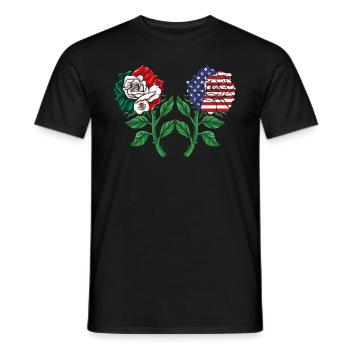 Mexico Mexico Mexican Gift Flag Football - Men's T-Shirt - black - Front - AI Model Male 178 light (178cm)