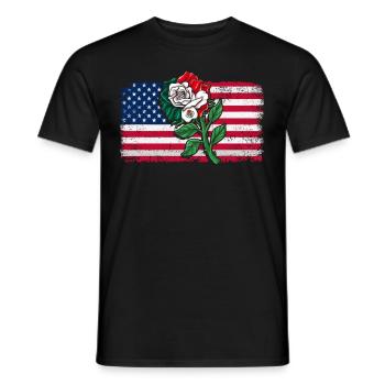 Mexico Mexico Mexican Gift Flag Football - Men's T-Shirt - black - Front - AI Model Male 178 light (178cm)