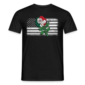 Mexiko Mexico Mexikaner Geschenk Flagge Fußball - Männer T-Shirt - Schwarz - Vorne - AI Model Male 178 light (178cm)