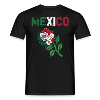 Mexico Mexico Mexican Gift Flag Football - Men's T-Shirt - black - Front - AI Model Male 178 light (178cm)