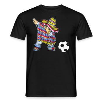 Mexiko Mexico Mexikaner Geschenk Flagge Fußball - Männer T-Shirt - Schwarz - Vorne - AI Model Male 178 light (178cm)