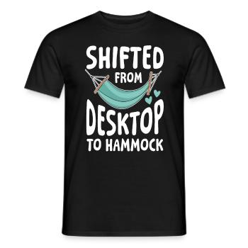 Rente Ruhestand Shifted From Desktop To Hammock - Männer T-Shirt - Schwarz - Vorne - AI Model Male 178 light (178cm)