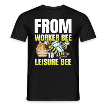 Rente Ruhestand From Worker Bee To Leisure Bee - Männer T-Shirt - Schwarz - Vorne - AI Model Male 178 light (178cm)