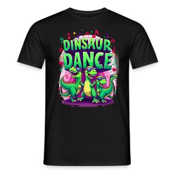 Dinosaurier Tanz Dino Party für eine Dinosaurier - Männer T-Shirt - Schwarz - Vorne - AI Model Male 178 light (178cm)