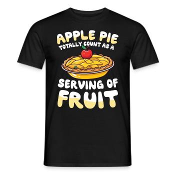 Apple Pie Totally Count As A Serving Of Fruit - Männer T-Shirt - Schwarz - Vorne - AI Model Male 178 light (178cm)