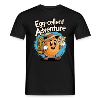 Lustiges Ei Wanderung Wandern Ausgezeichnet - Männer T-Shirt - Schwarz - Vorne - AI Model Male 178 light (178cm)