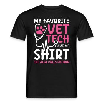My Favorite Vet Tech Gave Me Motiv Mom - Männer T-Shirt - Schwarz - Vorne - AI Model Male 178 light (178cm)