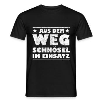 Out of the Way Snobs in Action Design - Men's T-Shirt - black - Front - AI Model Male 178 light (178cm)