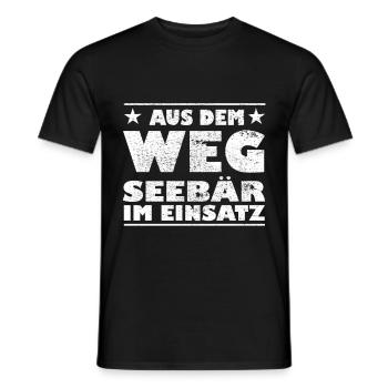 Aus dem Weg Seebär im Einsatz Design - Männer T-Shirt - Schwarz - Vorne - AI Model Male 178 light (178cm)